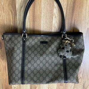Gucci GG Plus Monogram Medium Joy Tote – Dark Brown